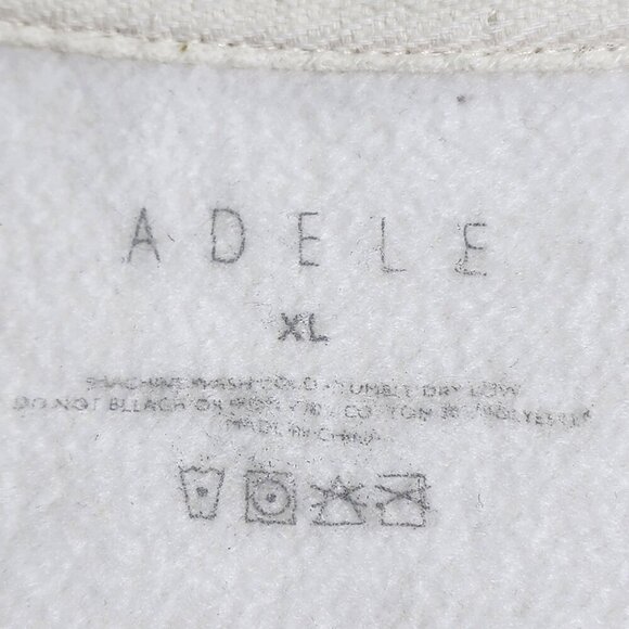 "Hello Its Me" Embroidered Cream Sweatshirt 3XL Adele Las Vegas Merch - Picture 3 of 9